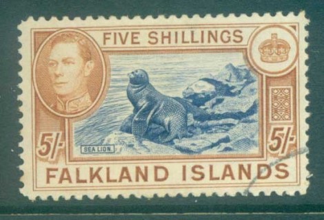 Falkland-Is-1938-46-5-Sea-Lions-FU-lot77692