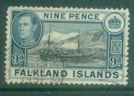 Falkland-Is-1938-46-9d-RRS-William-Scoresby-FU-lot77686