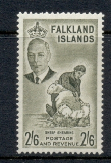 Falkland-Is-1952-KGVI-Pictorial-Sheep-Shearing-2-6d-MUH