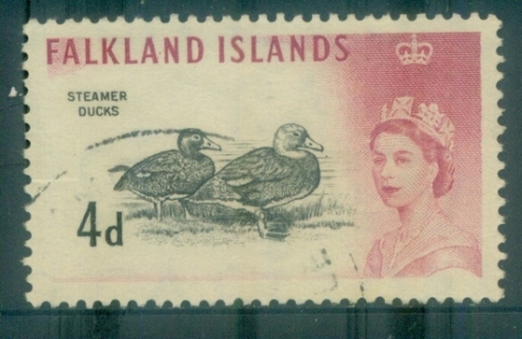 Falkland-Is-1960-4d-Steamer-Ducks-FU-lot77721