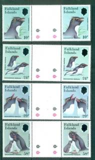 Falkland-Is-1986-Rockhopper-Penguins-gutter-prs-MUH-lot58845