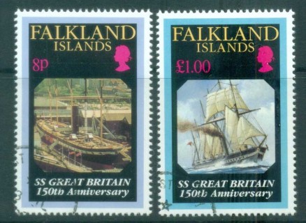 Falkland-Is-1993-Launch-of-SS-Great-Britain-FU-lot77874