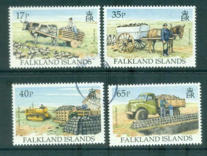 Falkland-Is-1995-Transporting-Peat-FU-lot77885