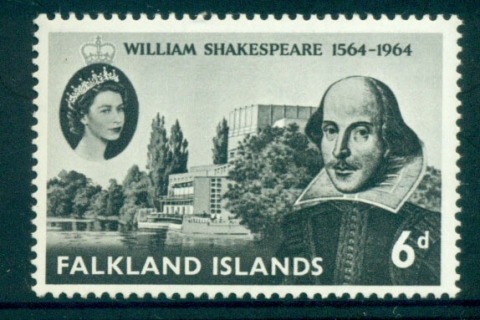 Falkland-Is-1964 Shakespeare 400th Birth Anniversar