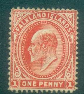 Falkland-Is-1904-07-KEVII-1d-red-Wmk-upright-MNG-lot77605