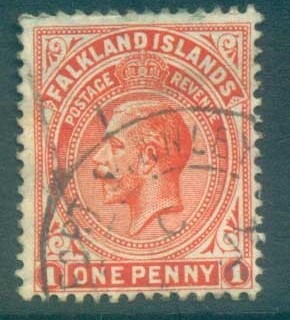 Falkland-Is-1912-14-KGV-1d-vermillion-FU-lot77616