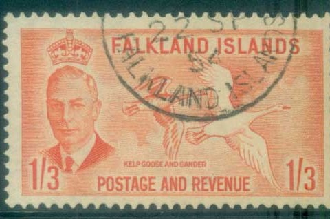 Falkland-Is-1952-KGVI-1-3d-Kelp-Goose-FU-lot77706