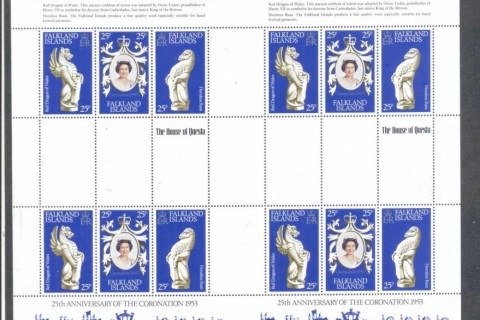 Falkland-Is-1978-QEII-Coronation-25th-Anniversary-Uncut-4xMS-MUH