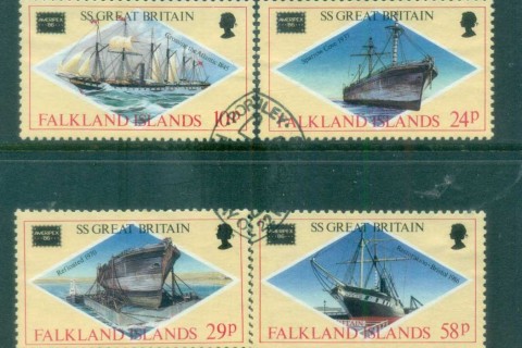 Falkland-Is-1986-AMERIPEX-Ships-FU-lot77825