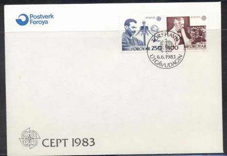 Faroe-Is-1983-Europa-Human-Genius-FDC