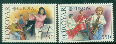 Faroe-Is-1985-EUROPA-Stamps-European-Music-Year-MUH