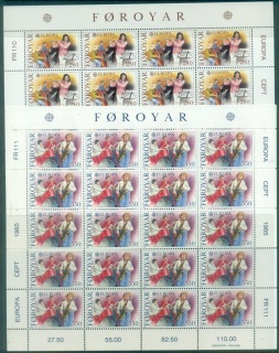 Faroe-Is-1985-Europa-sheets-MUH