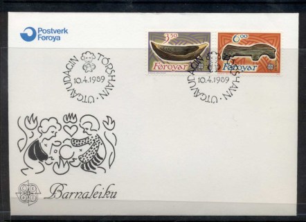 Faroe-Is-1989-Europa-Childrens-Play-FDC