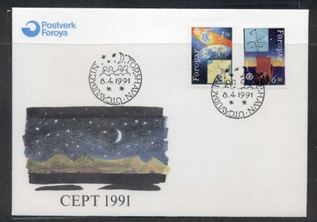 Faroe-Is-1991-Europa-Man-in-Space-FDC