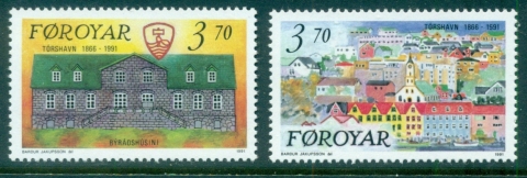 Faroe-Is-1991-Torshavn-125th-Anniversary-MUH