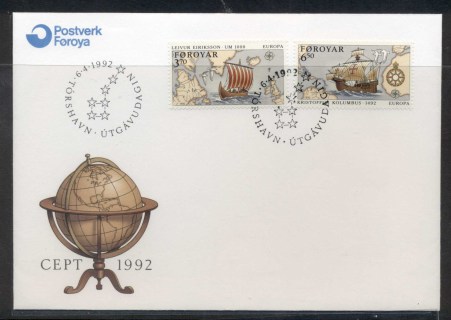 Faroe-Is-1992-Europa-Columbus-Discovery-of-America-FDC