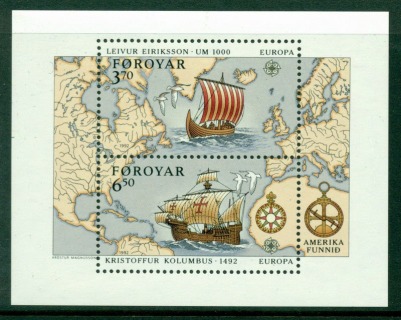 Faroe-Is-1992-Europa-MS-MUH-Lot17653