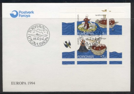 Faroe-Is-1994-Europa-Scientific-Discoveries-MS-FDC