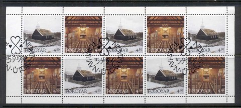 Faroe-Is-1997-Hvalvik-Church-booklet-pane-FU