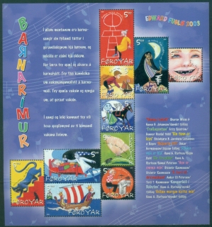 Faroe-Is-2003-Childrens-Songs-MS-MUH-XL-Shipping