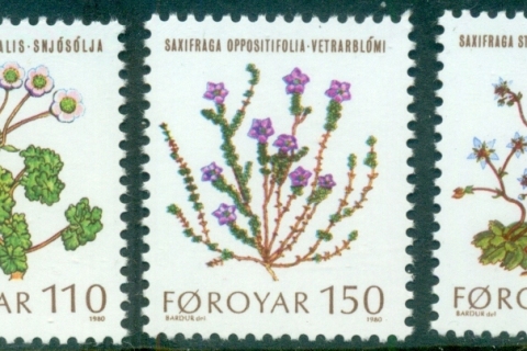 Faroe-Is-1980-Flowers-MUH