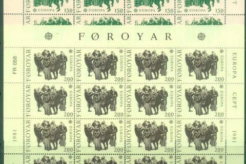 Faroe-Is-1981-Europa-sheets-MUH