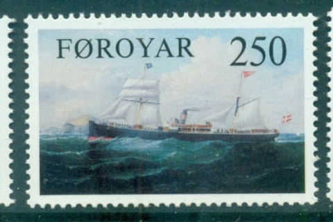 Faroe-Is-1983-Early-Steamships-MUH