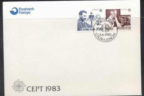 Faroe-Is-1983-Europa-Human-Genius-FDC