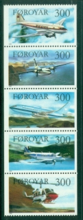 Faroe-Is-1985-Air-Transport-Booklet-Pane-MUH