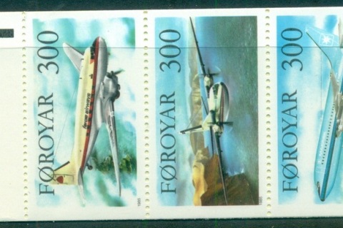 Faroe-Is-1985-Planes-booklet-MUH