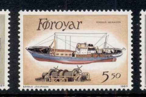 Faroe-Is-1987-Fishing-Trawlers-MUH