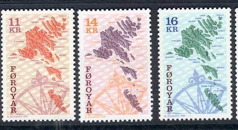 Faroe-Is-1996-7-8-Maps-MUH-Lot11301