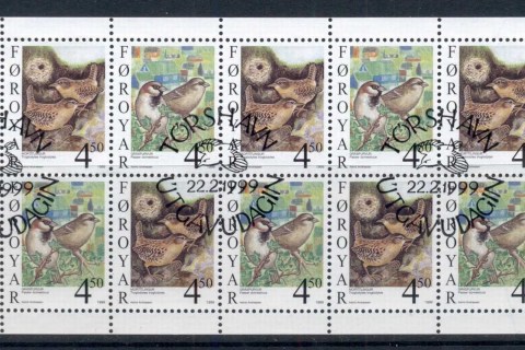 Faroe-Is-1999-Birds-booklet-pane-FU