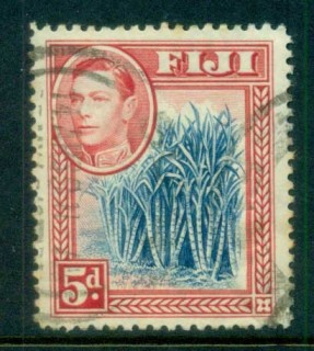 Fiji-1938-5d-Blue-Canes-FU-lot81466