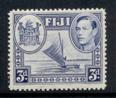 Fiji-1938-55-KGVI-Pictorial-3d-Canoes-MLH