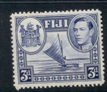 Fiji-1938-55-KGVI-Pictorial-3d-Canoes-MUH