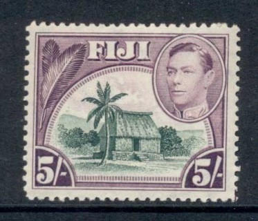 Fiji-1938-55-KGVI-Pictorial-5-Fijian-House-MLH