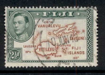 Fiji-1940-49-KGVI-Pictorial-2-5d-Map-108deg-Perf-14-FU