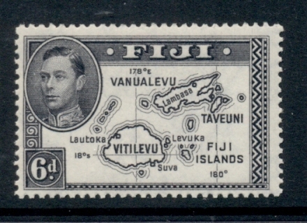 Fiji-1940-49-KGVI-Pictorial-6d-Map-108deg-Perf-13-5-MLH