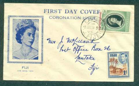 Fiji-1953-QEII-Coronation-FDC-lot51363