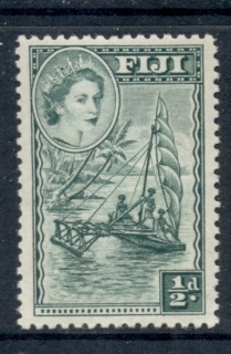 Fiji-1954-56-QEII-Pictorial-0-5d-Outrigger-Canoe-MLH