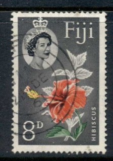 Fiji-1954-56-QEII-Pictorial-8d-Hibiscus-FU