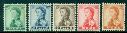 Fiji-1959-63-½d-to-2½d-QEII-Portrait-FU-Lot29306