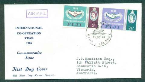 Fiji-1965-ICY-FDC-International-Cooperation-Year-lot51380