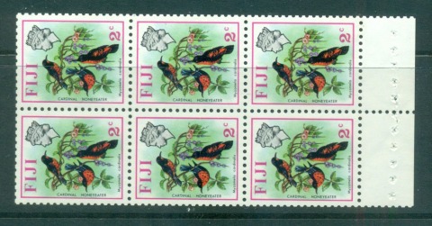 Fiji-1971-2c-Birds-Booklet-pane-6-Wmk-upright-MUH-lot54316