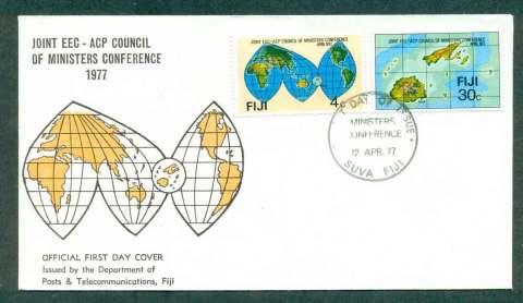 Fiji-1977-telecommunications-Ministers-Conf-FDC-lot51393