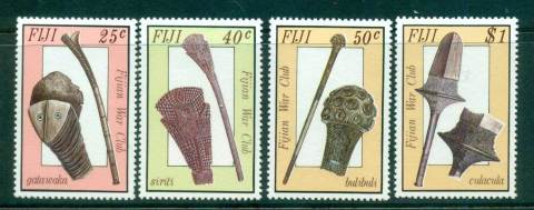 Fiji-1986-Ancient-war-Clubs-MUH-lot54408