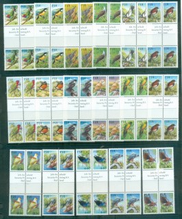 Fiji-1995-Pictorials-Birds-Gutter-blks4-to-81c-MUH