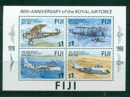 Fiji-1998-RAF-Planes-MS-MUH-lot54452