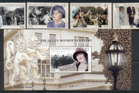 Fiji-1999 Queen Mothers Century + MS